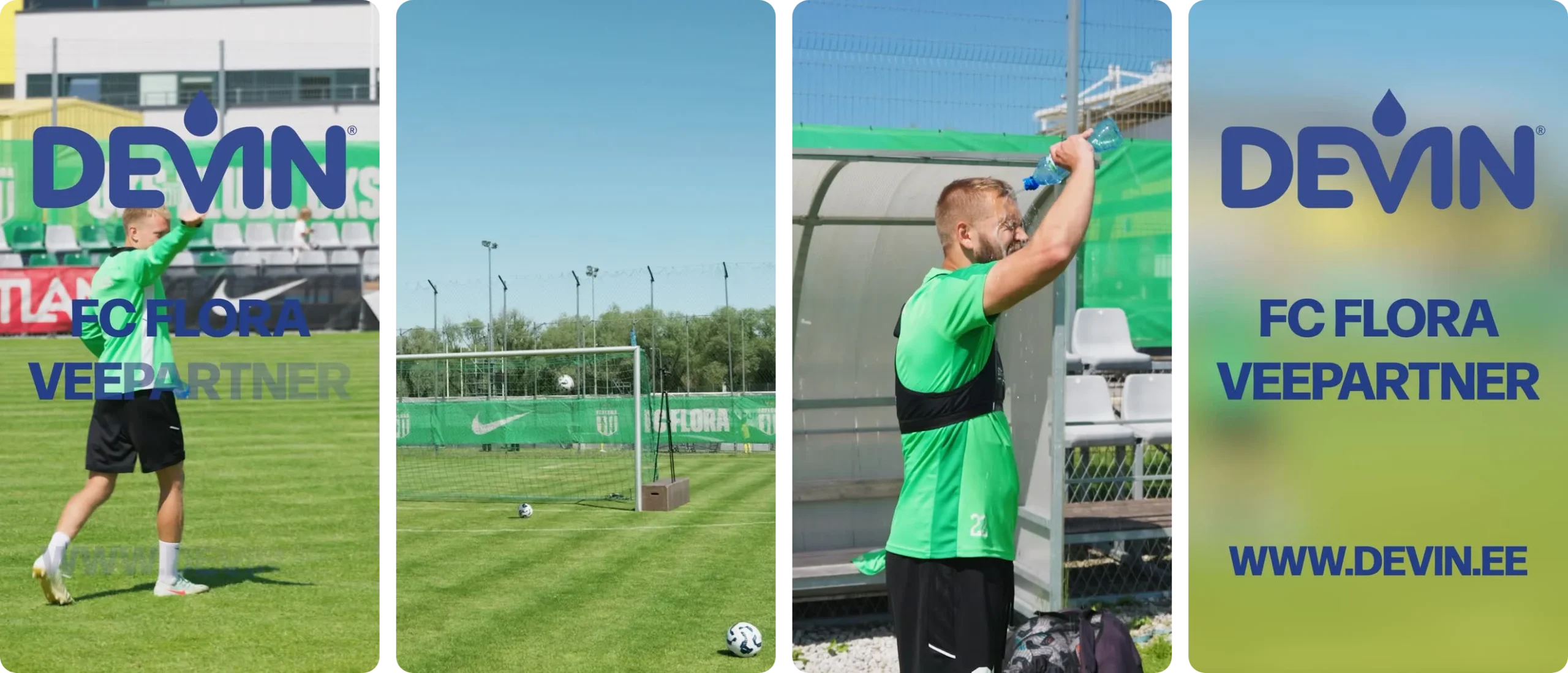 Devin × FC Flora crossbar challenge videosari Instagramis