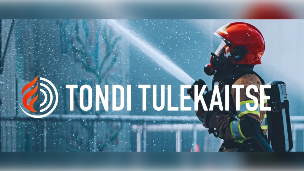 Tondi Tulekaitse uus logo tuletõrjuja foto taustal